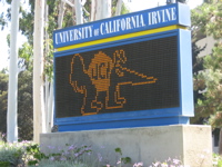 UCI sign, Anteater